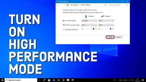 How to activate high performance mode windows 10
